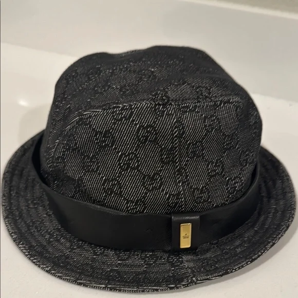 Gucci | Accessories | Authentic Gucci Black Patterned Fedora  display picture 1